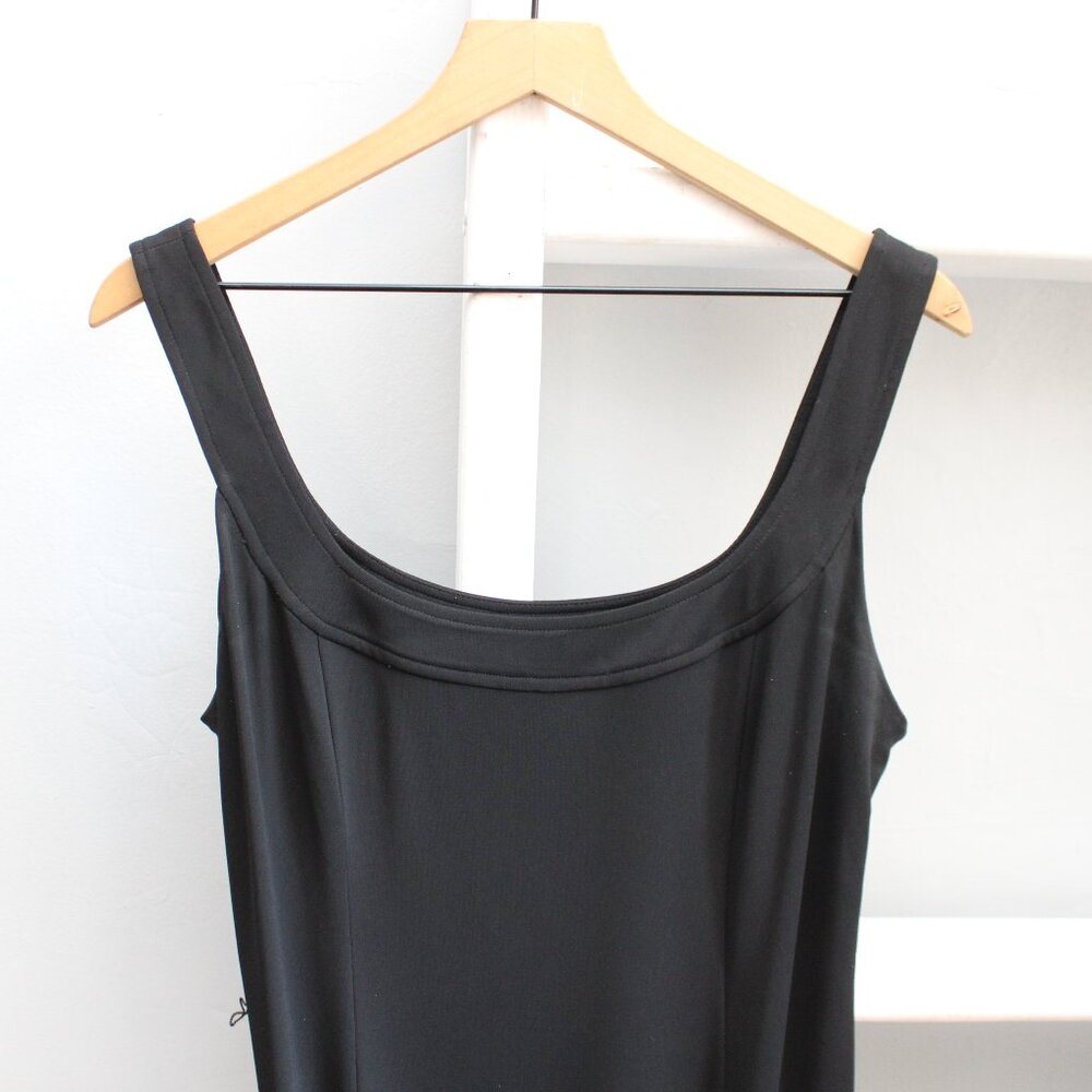 Lauren Ralph Lauren Petite Black A-Line Midi Stretch Sleeveless Dress Size 12 P - Picture 3 of 4